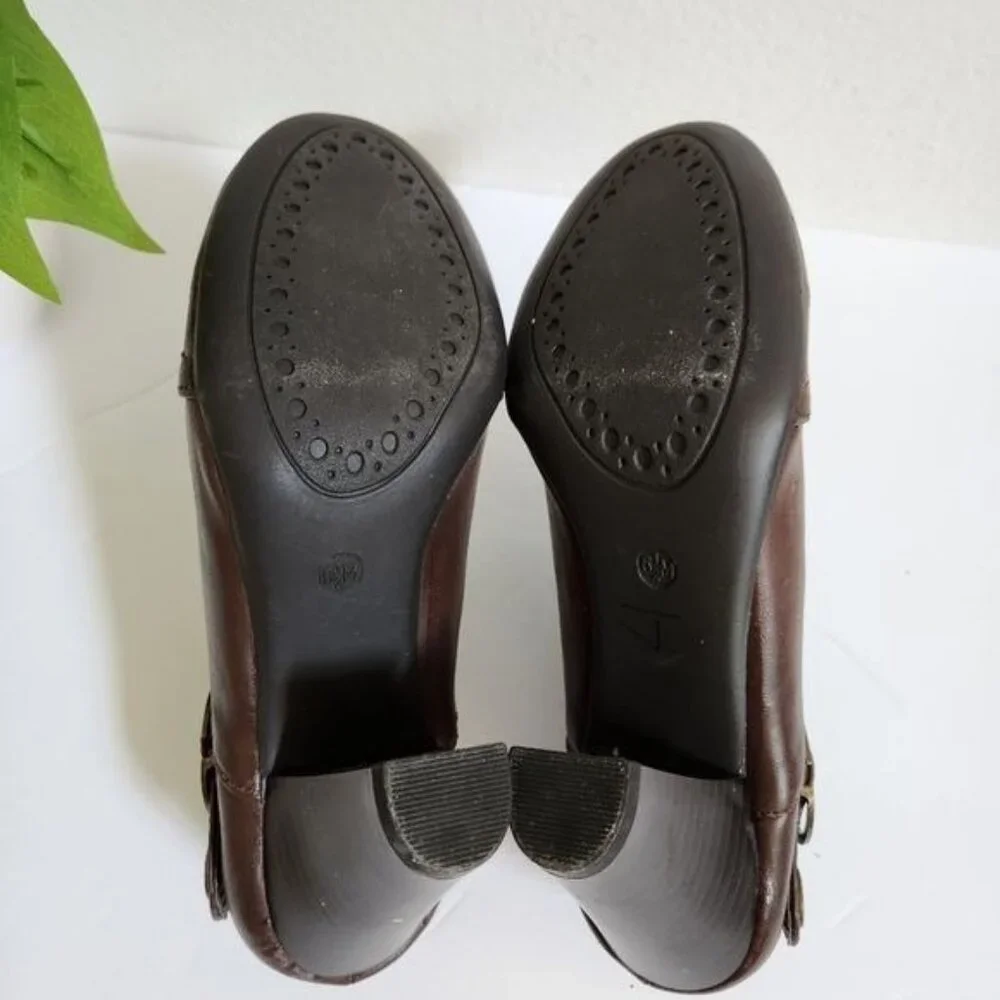 Nicole Women Ankle Boots brown Slip-on Size 6.5